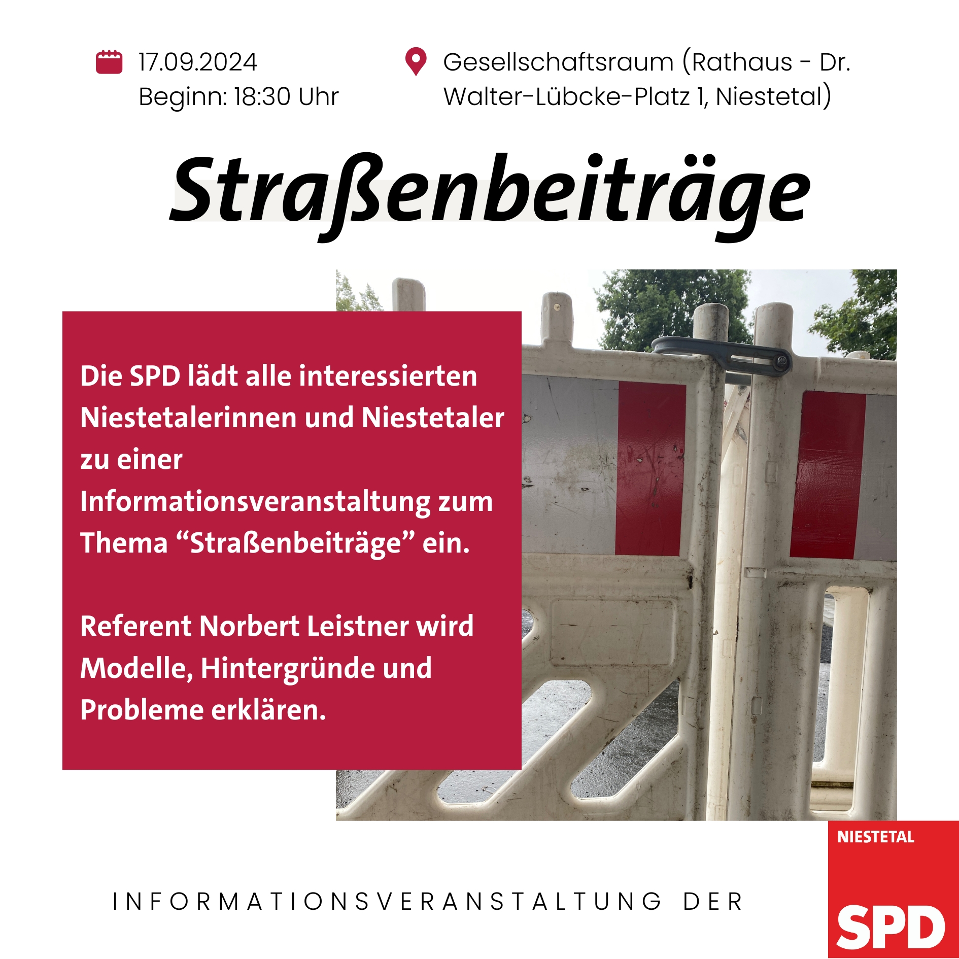 Read more about the article Informationsveranstaltung: Straßenbeiträge